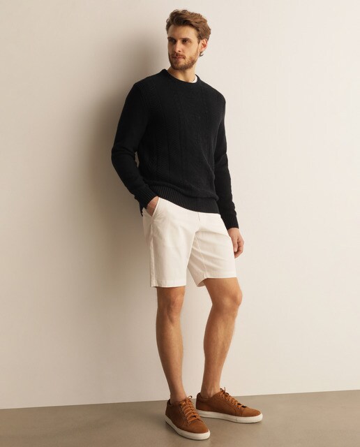 Calções de homem lisos brancos