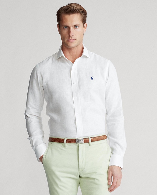 Camisa Fácil de Engomar regular lisa branca de homem