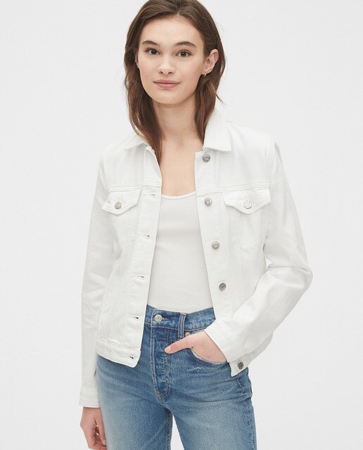 Blusão de ganga de mulher com bolsos