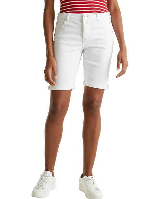 Calções de ganga monocolor