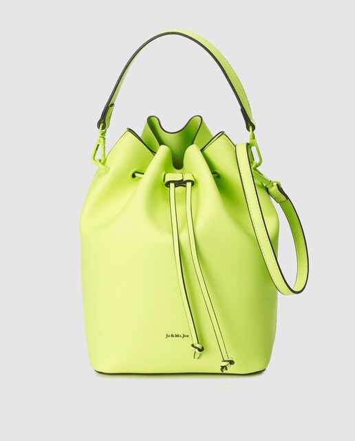 Mala tipo saco Jo & Mr. Joe verde lima com correias