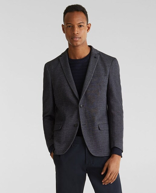 Blazer slim de homem azul-marinho Blazer slim de homem azul-marinho