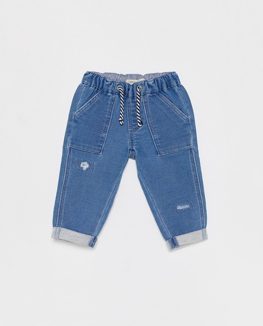 faux ripped jeans