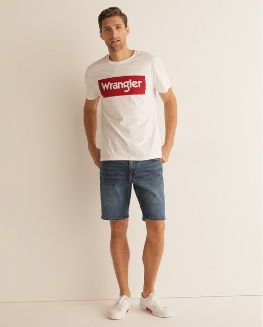 Bermudas de ganga azuis de homem