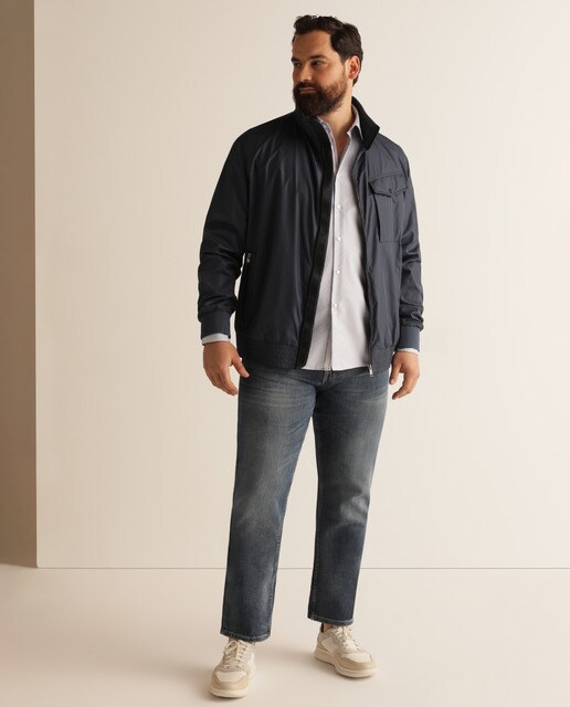 Calças de ganga de homem Lacoste regular azul tamanhos grandes