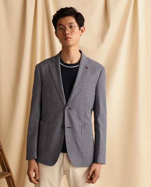 Blazer slim azul-claro de homem Blazer slim azul-claro de homem