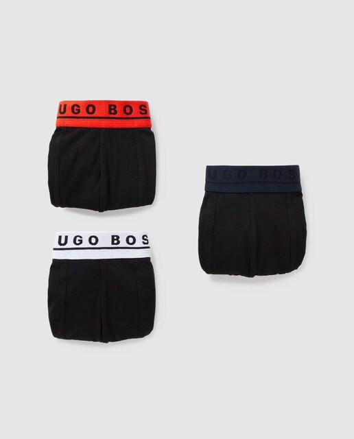 Pack de três boxers de malha pretos