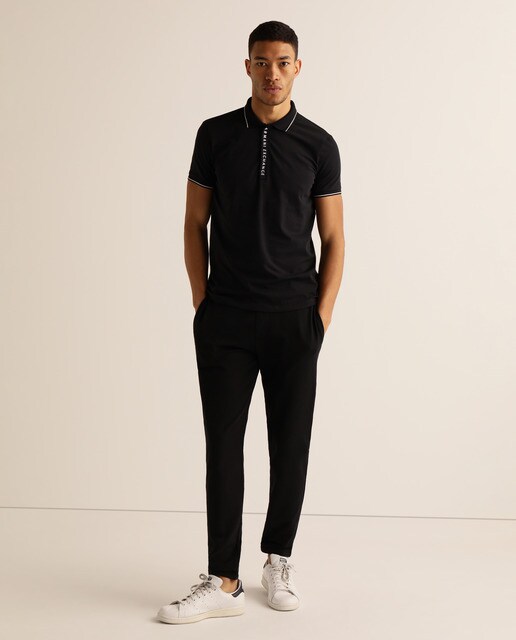 Calças sportswear compridas azuis de homem