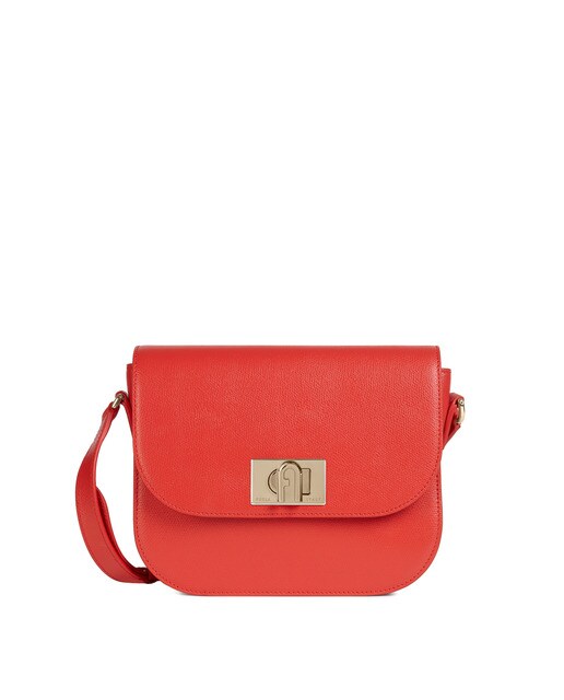 Bolso grande de flores de papel rojo