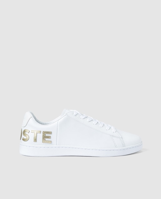 lacoste white leather trainers