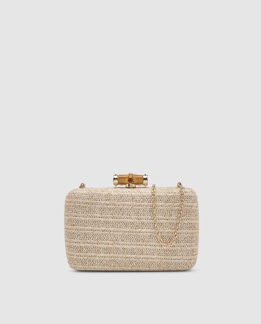 beige evening clutch