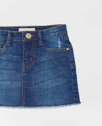 girls blue denim skirt
