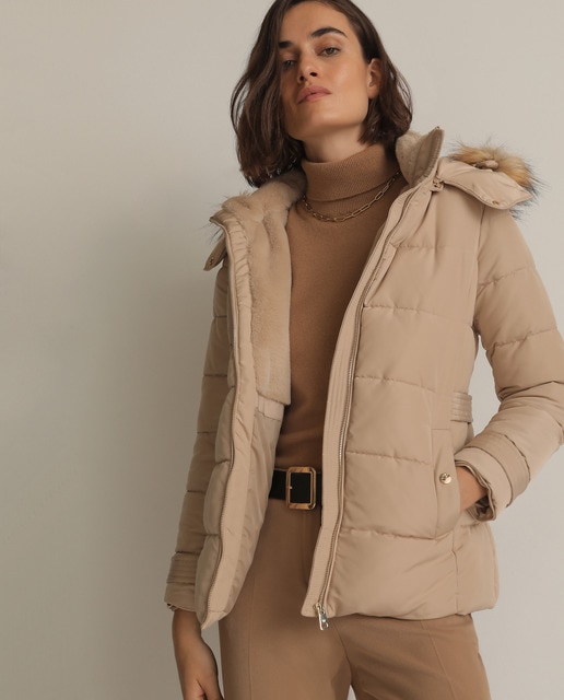 doudoune courte avec capuche femme