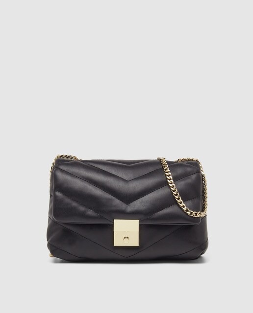 quilted crossbody bag with chain