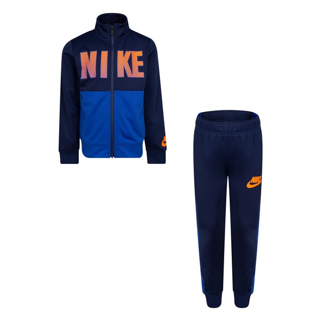blue and orange nike jogging suit