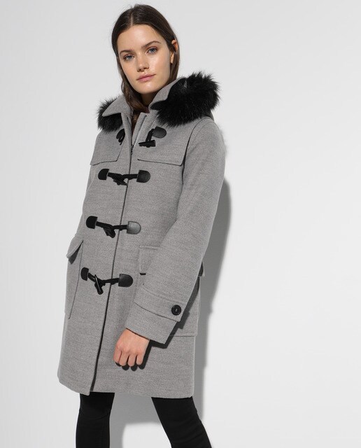 duffle coat femme capuche fourrure