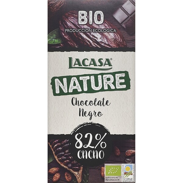 Bio Nature Organic Dark Chocolate 82 Cocoa Tablet 90 G LACASA