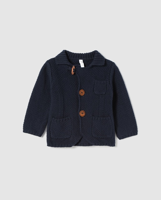 baby boys navy cardigan