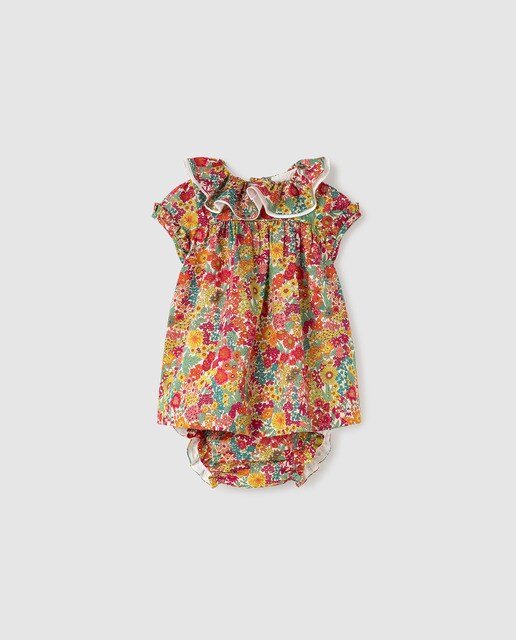 liberty print baby girl dress