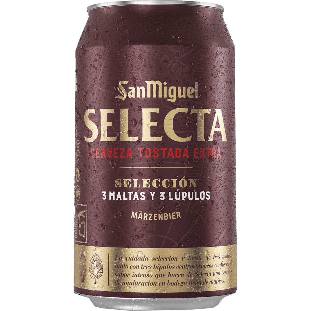 Selecta cerveza tostada extra selección 3 Maltas y 3 Lúpulos tipo