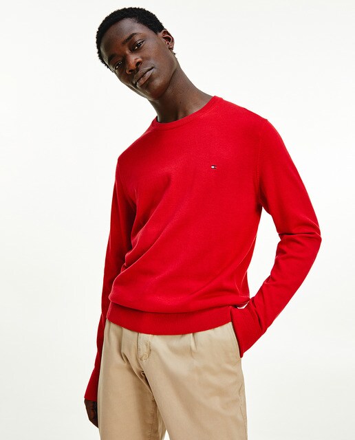 red crew neck