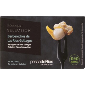 El Corte Inglés Selection Berbigões ao Natural Pequenos 50-60 Unidades embalagem 63 g
