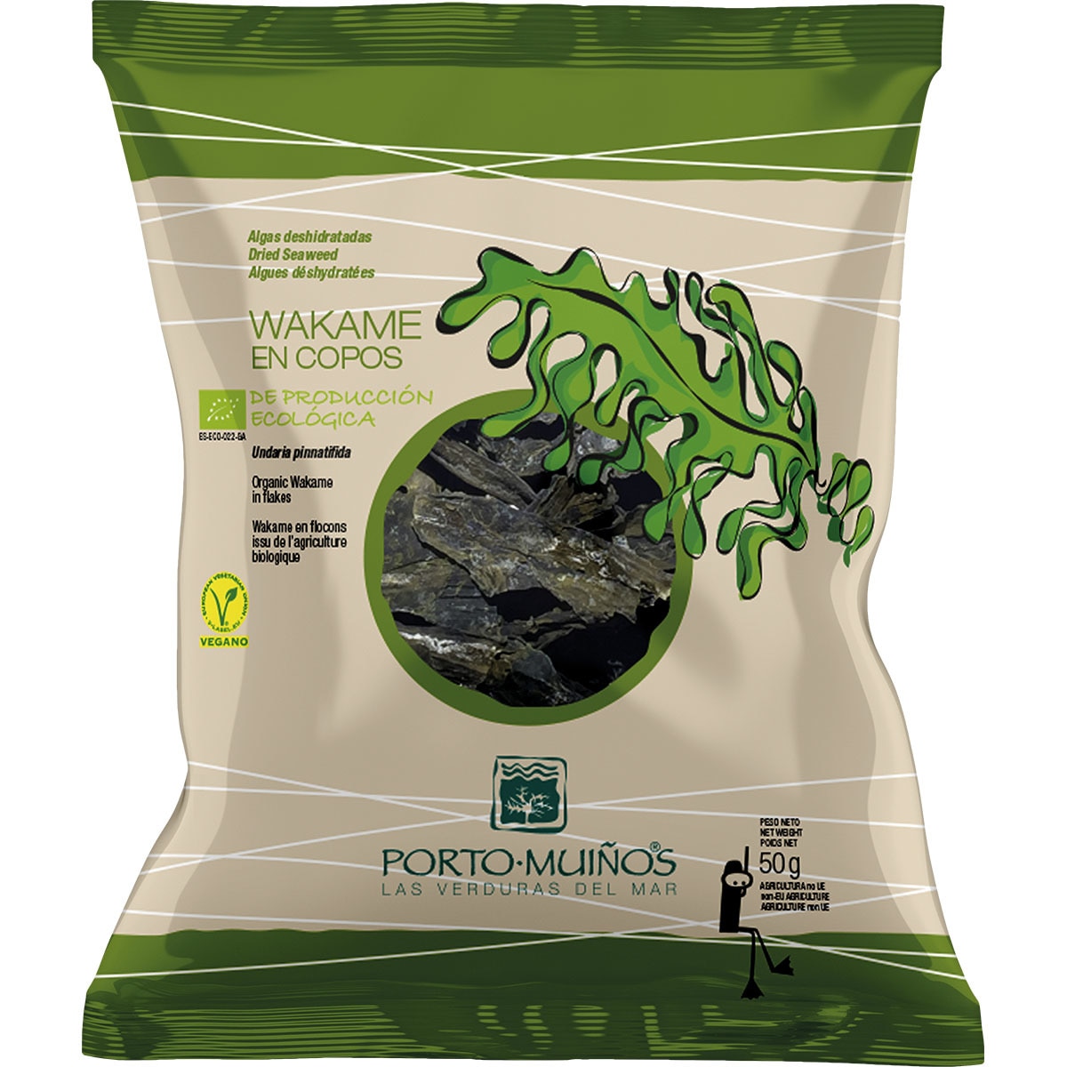 Algas Deshidratadas Ecol Gicas Wakame En Copos Bolsa G Porto