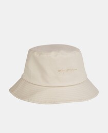 beige cotton bucket hat 