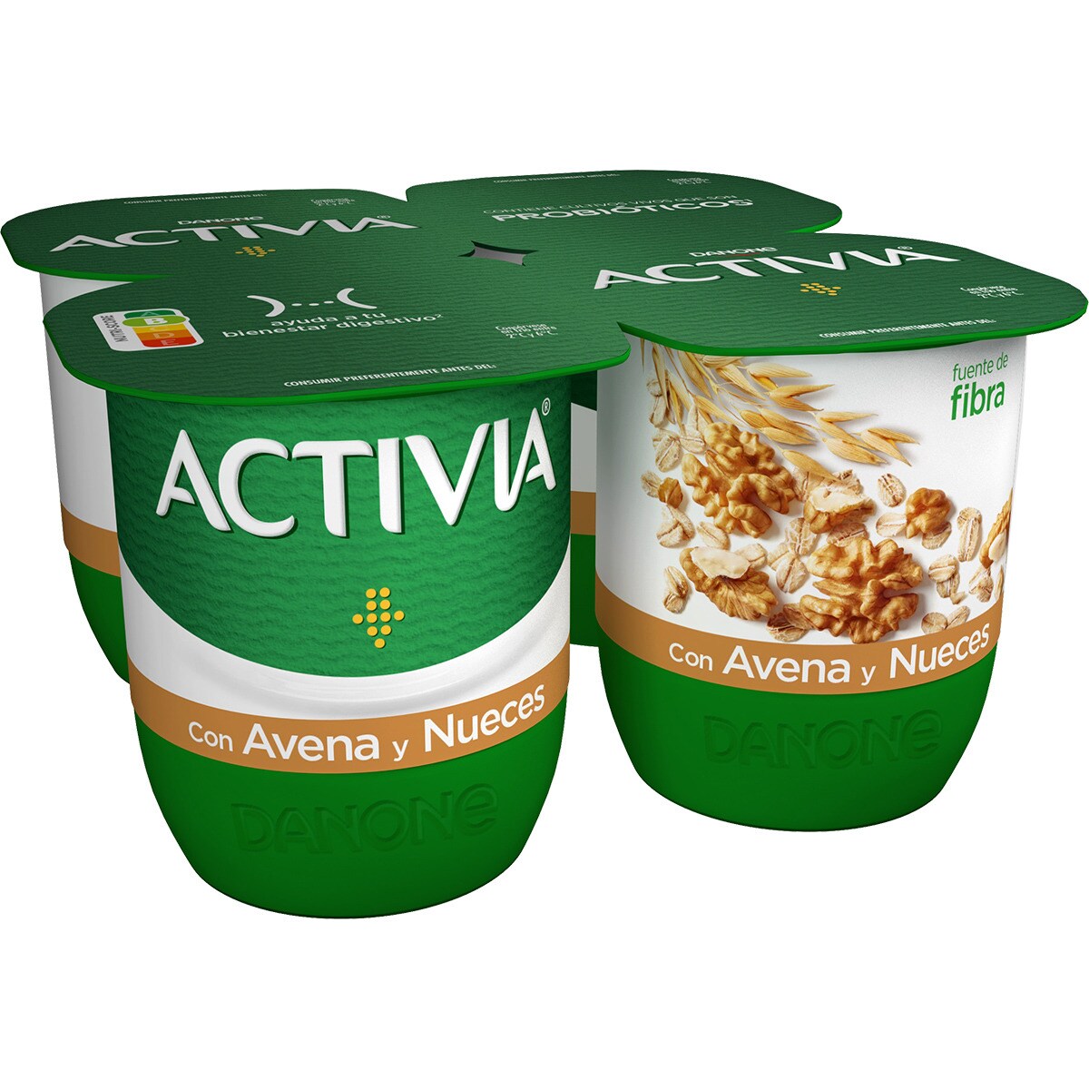 B Fidus Con Avena Y Nueces Pack Unidades G Danone Activia