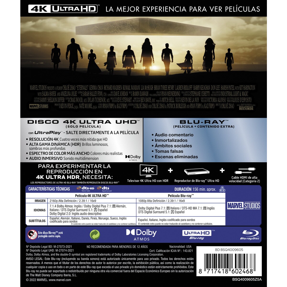 Eternals 4K Ultra HD Blu Ray La Tienda En Casa