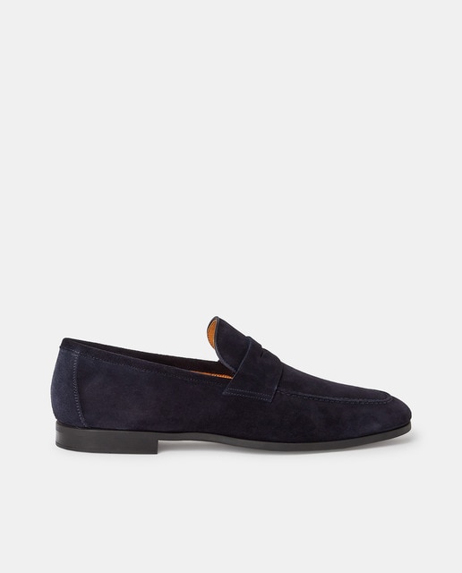 magnanni blue suede loafers