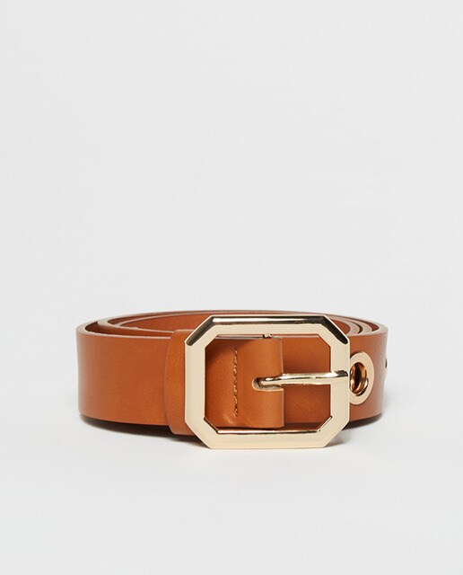 Belt with metal eyelets · Women's 
