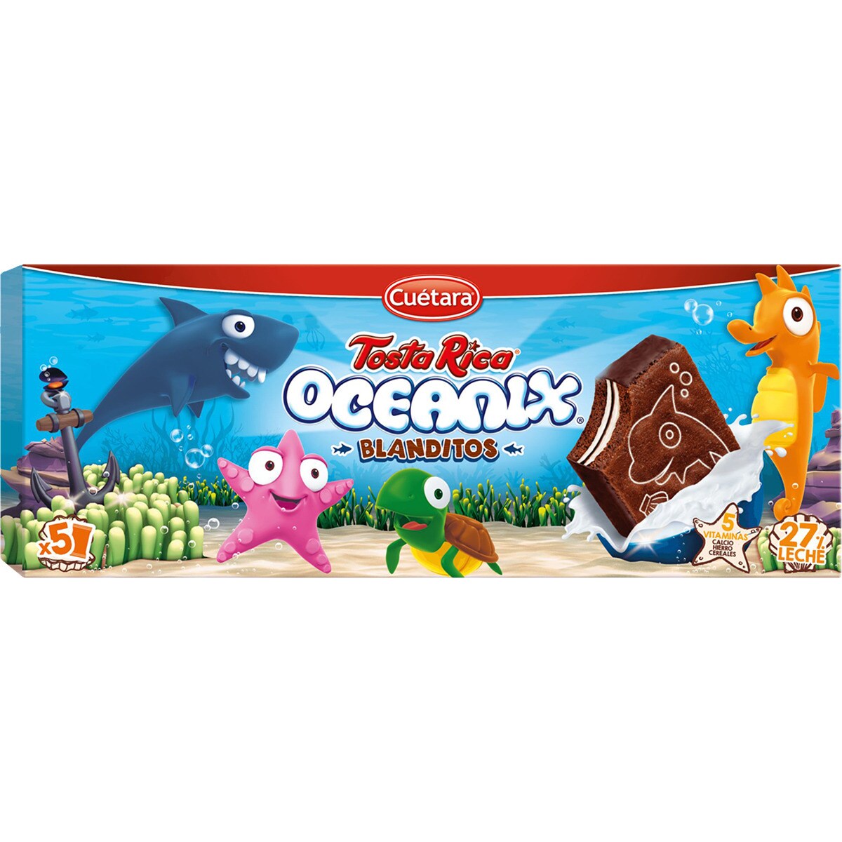 Oceanix Bizcochitos Blanditos De Chocolate Rellenos De Leche Unidades