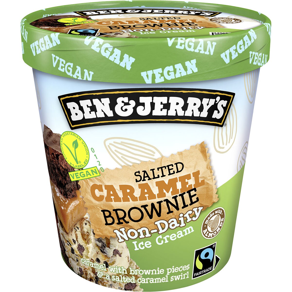 Comprar Non Dairy Helado Vegetal De Caramelo Con Trozos De Brownie