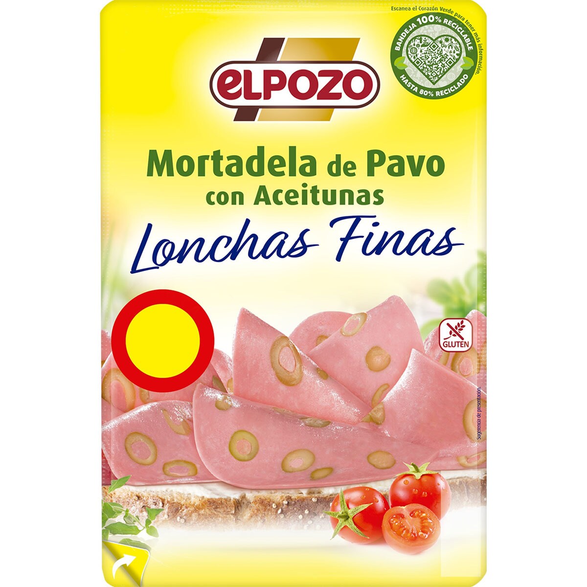 Mortadela De Pavo Con Aceitunas En Lonchas Finas Sin Gluten Envase G