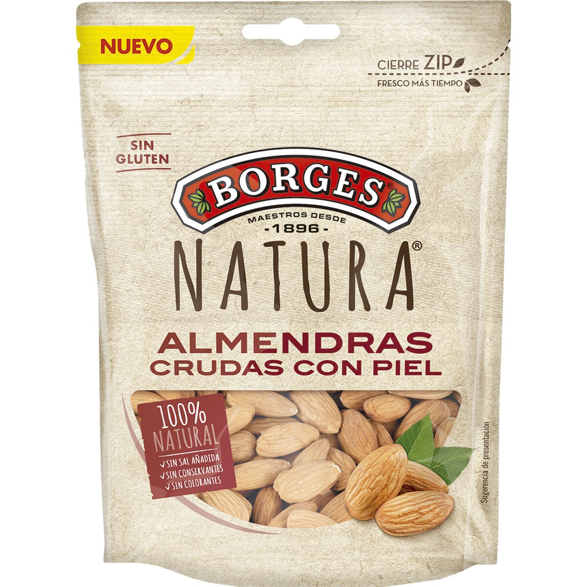 Natura Almendras Crudas Con Piel Natural Bolsa G Borges