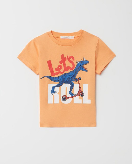 Baby boys' skateboard dinosaur T-shirt 