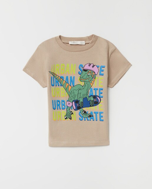 Baby boys' skateboard dinosaur T-shirt 