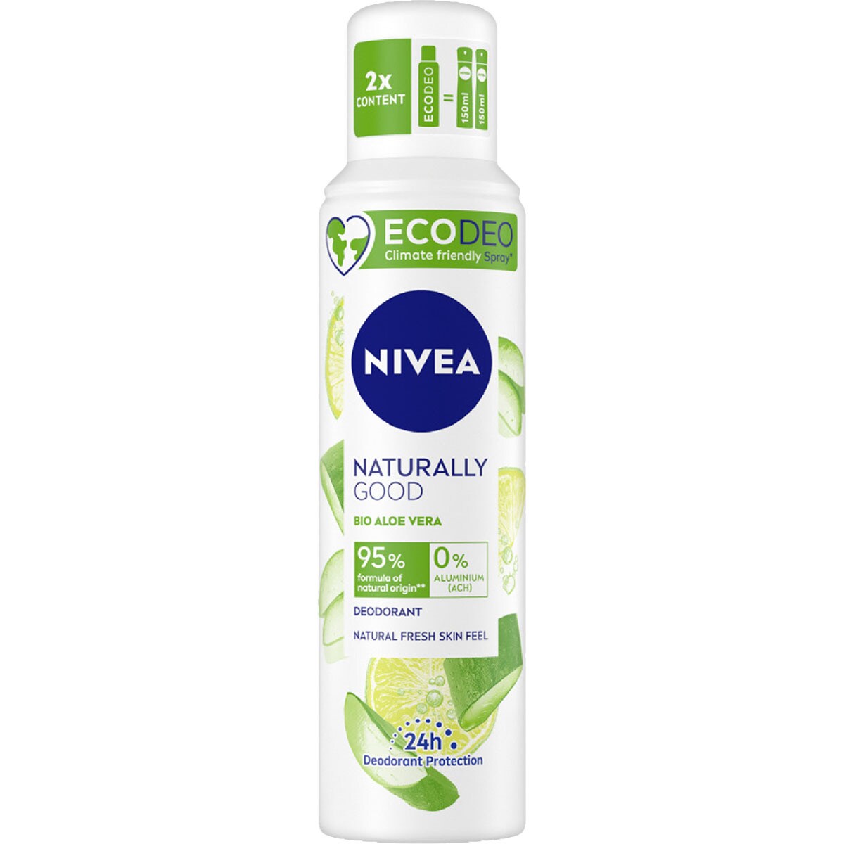 Deo Naturally Good Bio Aloe Vera 24 Stunden Schutz Spray 125 Ml NIVEA