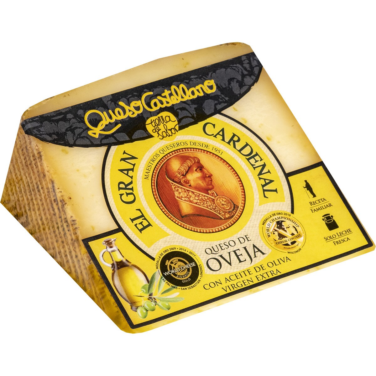 Queso Castellano Curado De Oveja Madurado En AOVE Elaborado Con Leche