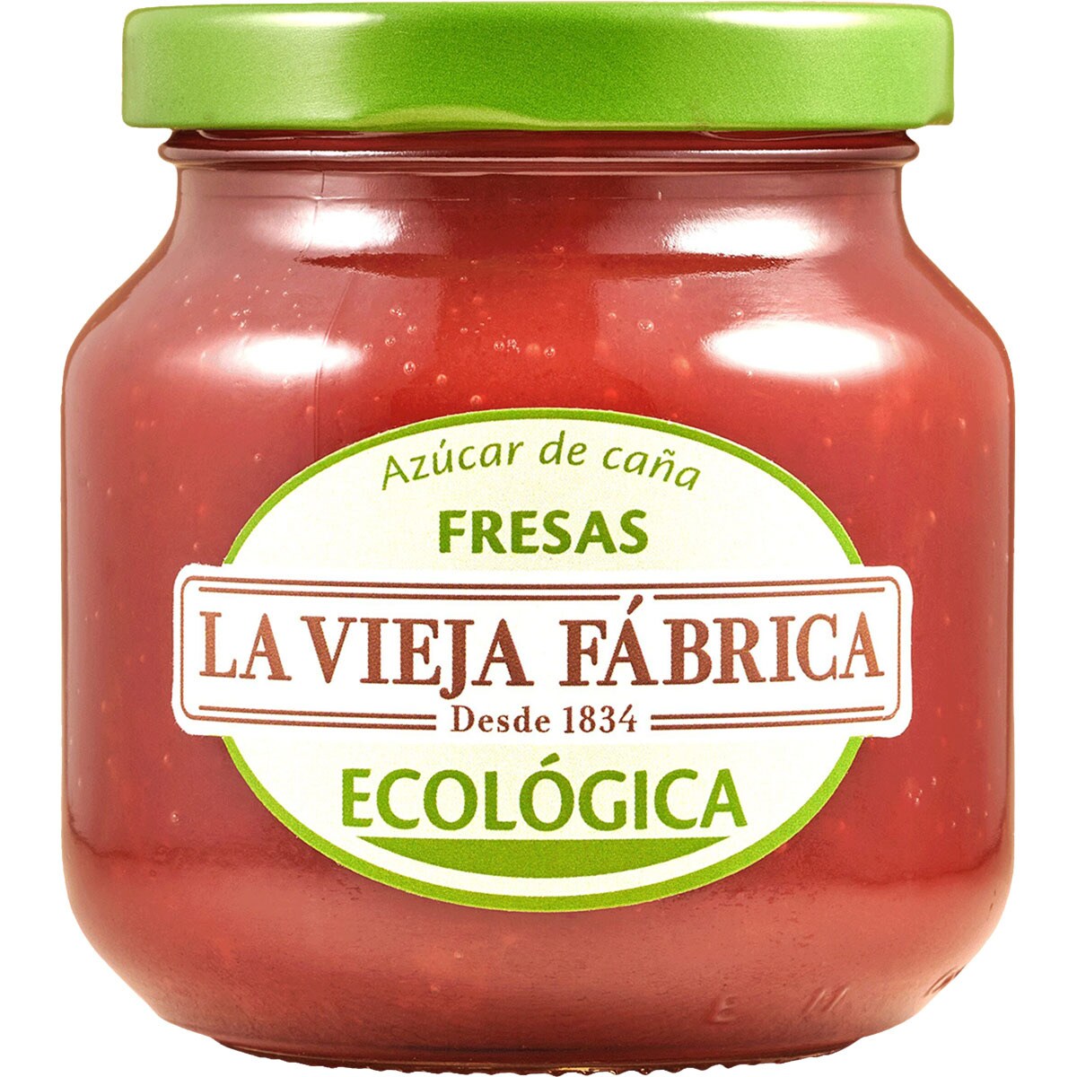 Ecológica mermelada de fresas con azúcar de caña frasco 280 g LA