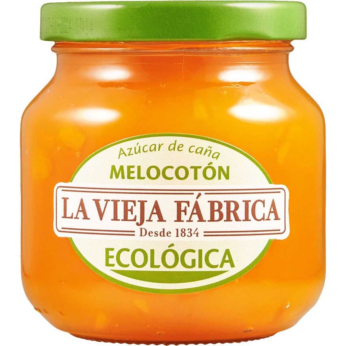 Ecológica mermelada de melocotón con azúcar de caña frasco 280 g LA