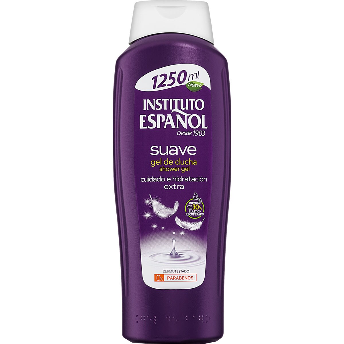 Gel de ducha suave cuidado e hidratación extra botella 1250 ml 0