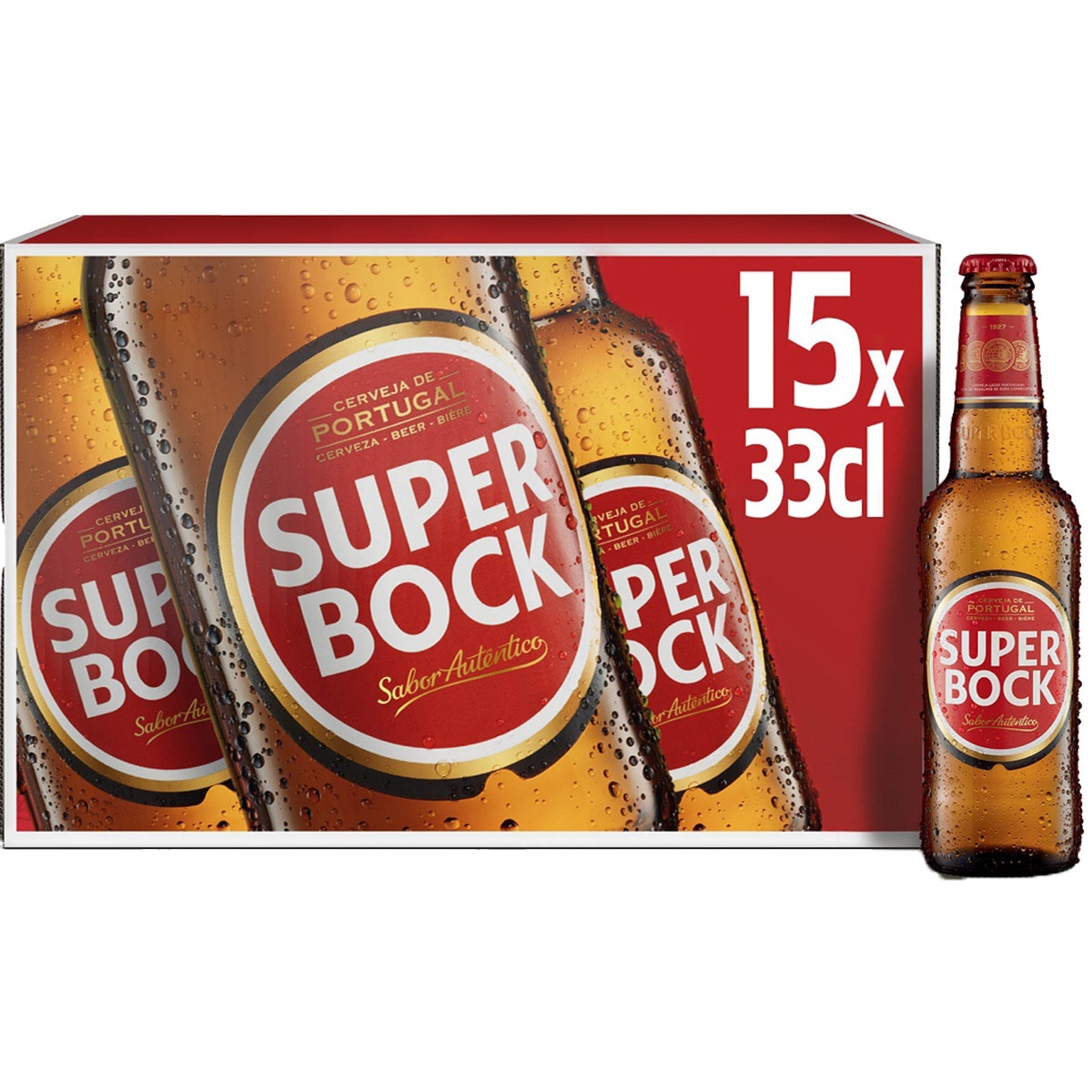 Cerveja Nacional Branca Pack 15 Garrafa 33 Cl Super Bock