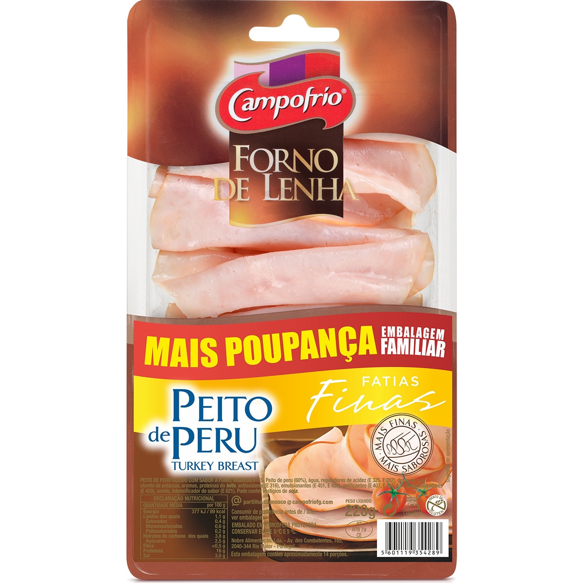 Peito De Peru Em Fatias Finas Sem Gl Ten Embalagem G Campofrio