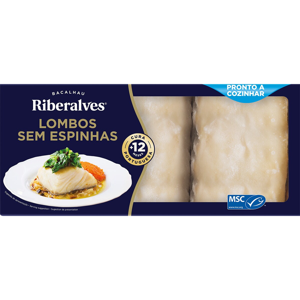 Lombos De Bacalhau Sem Espinhas Embalagem 450 G Riberalves