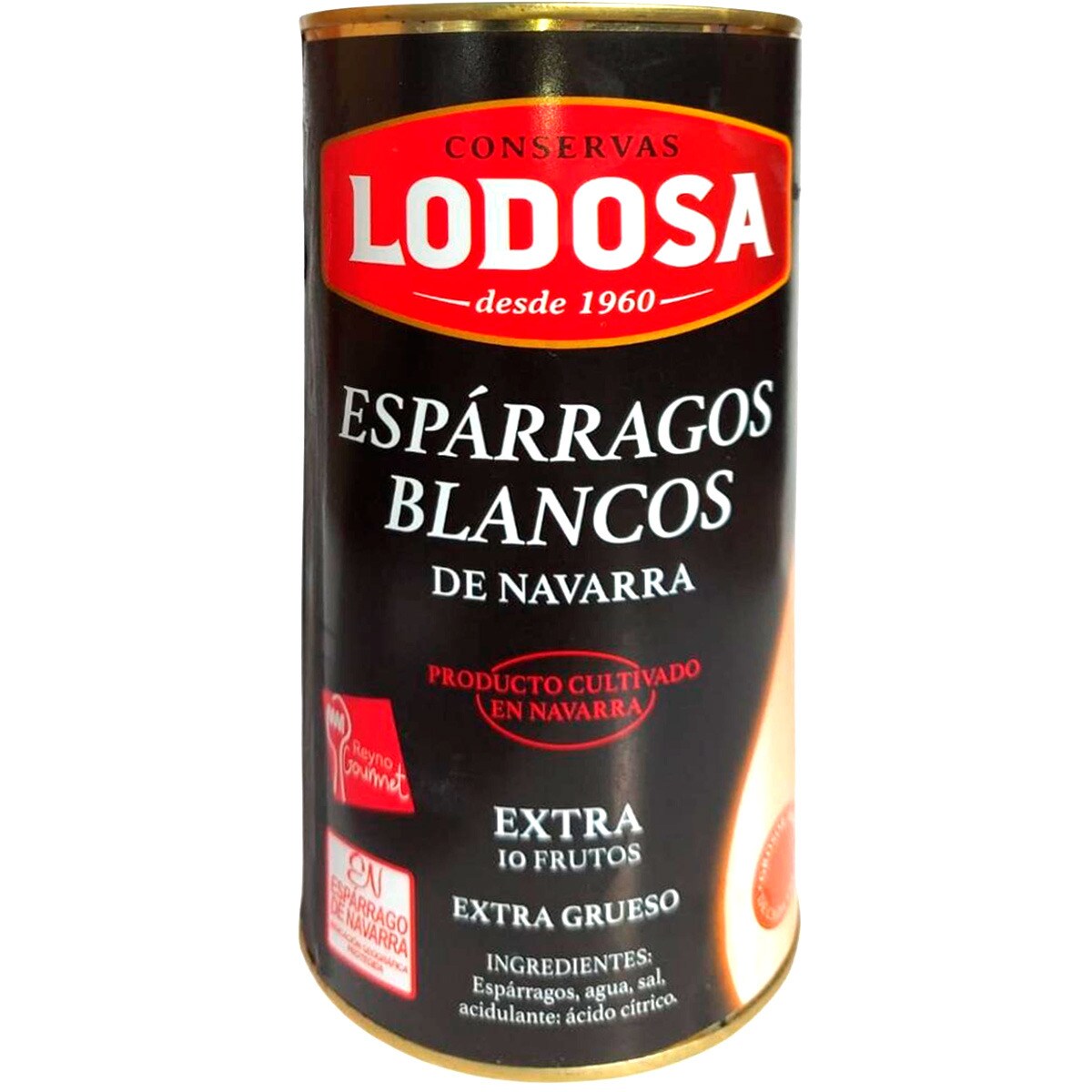 Espárragos blancos extra IGP de Navarra 10 piezas lata 530 g neto