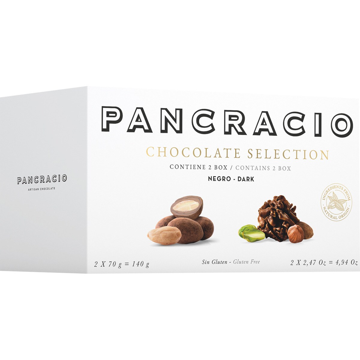 Selección de chocolate negro pack 2 estuches 70 g PANCRACIO