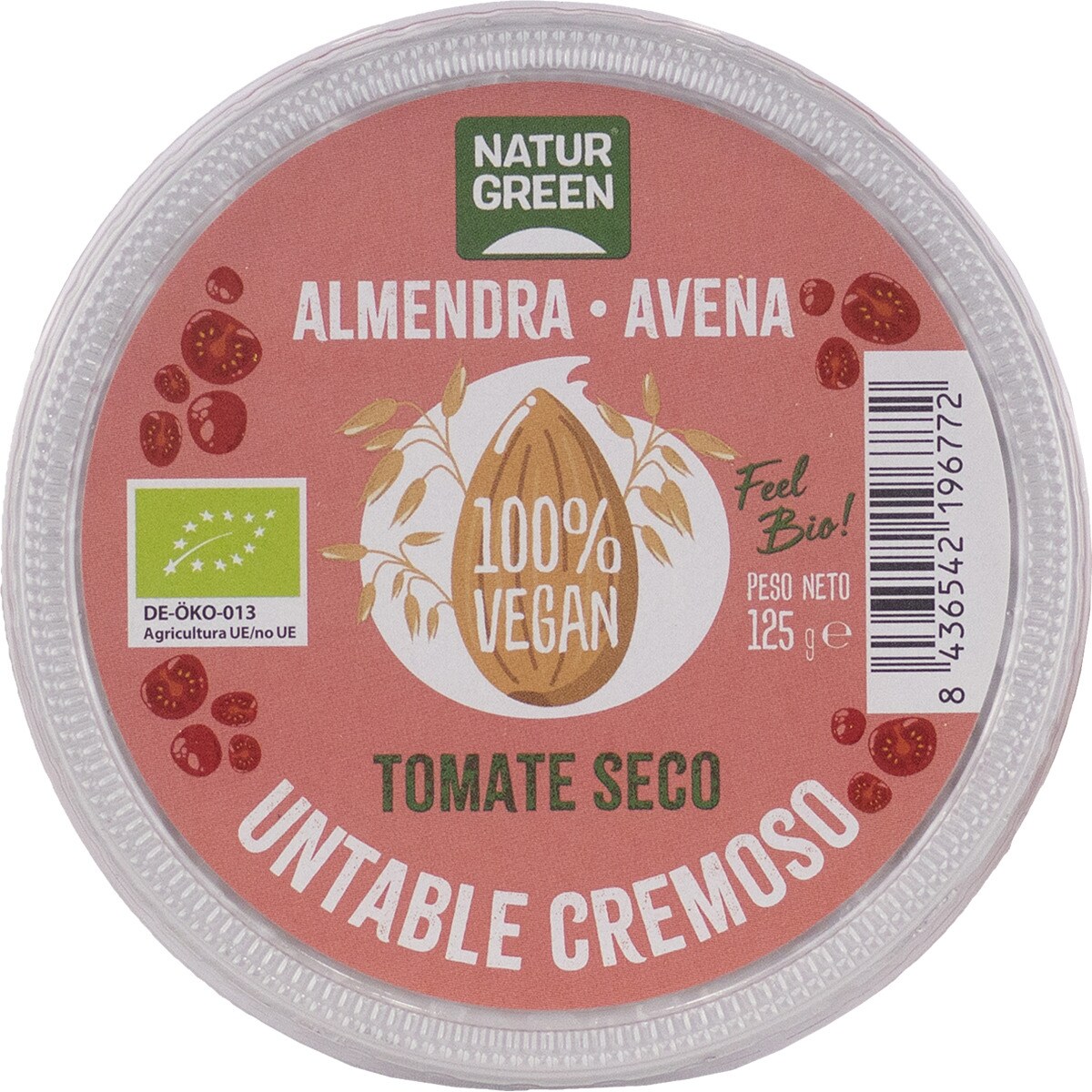 Comprar Untable cremoso ecológico de avena y almendra sabor tomate seco