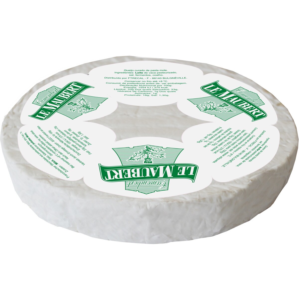 Queso francés camembert de vaca elaborado con leche pasteurizada peso